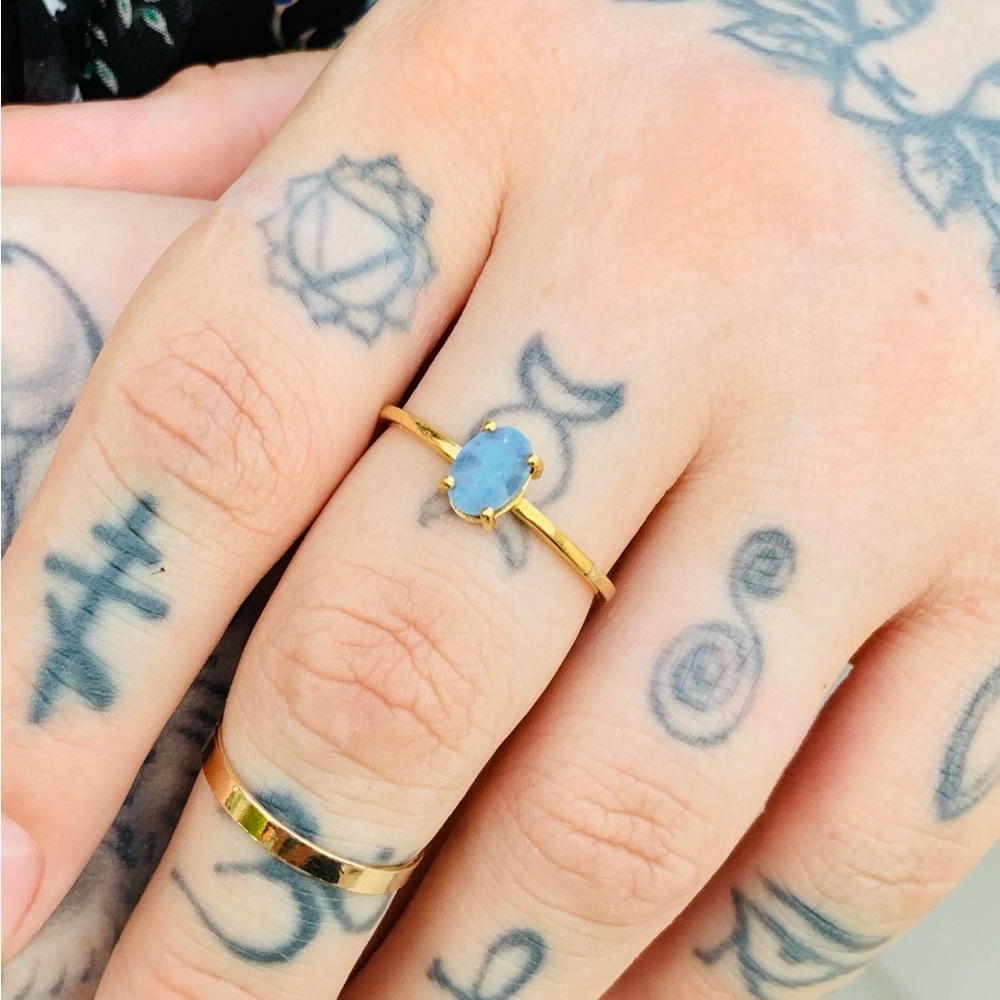 Australian Opal Stackable Ring